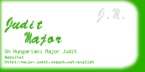 judit major business card